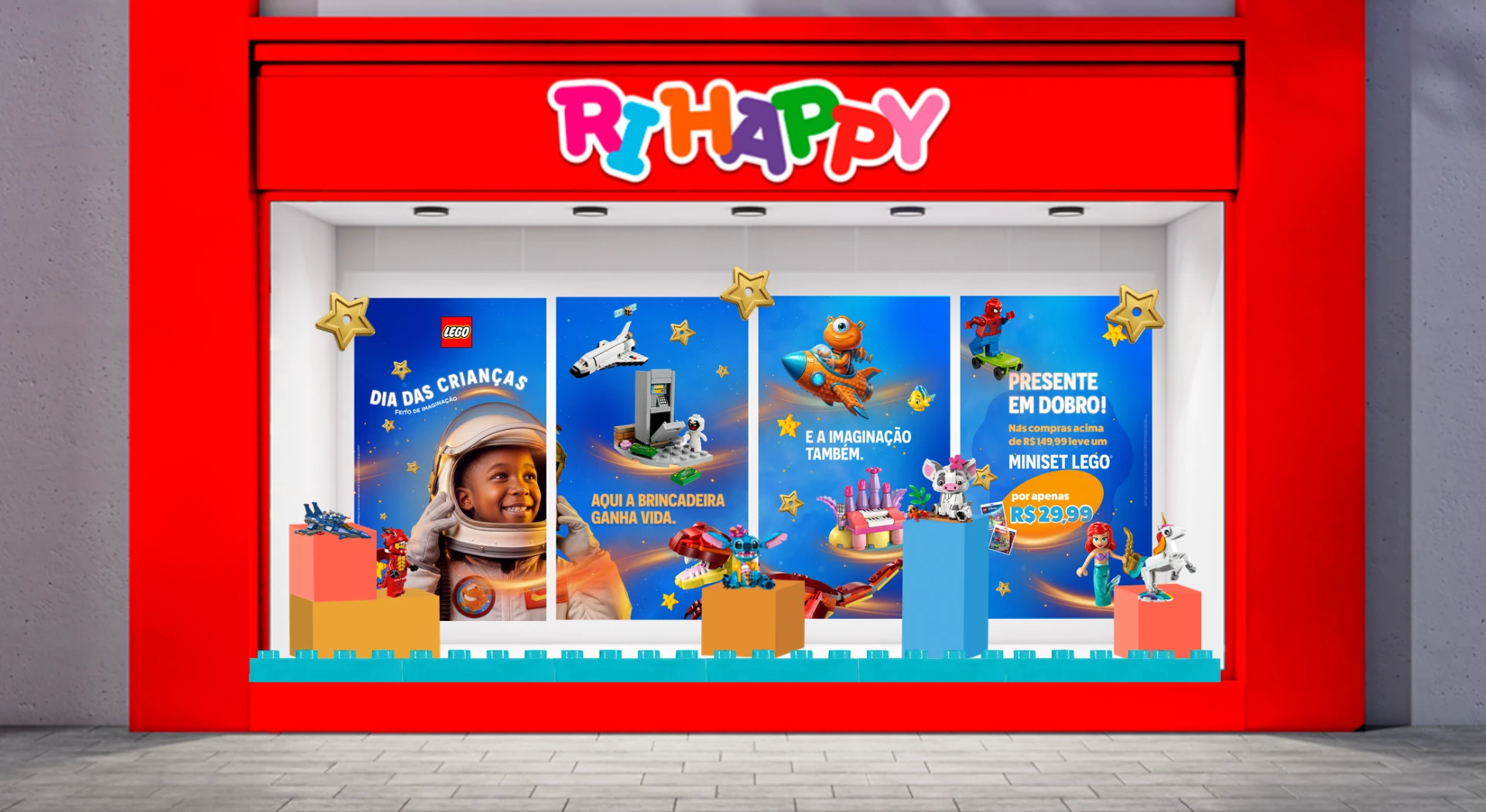 Lego + PBKids — Children's Day Campaign — Retail Windows & In-store 1